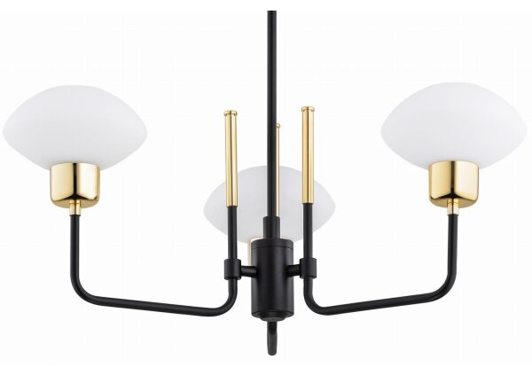 Argon 6166 - Lustr RAVELLO 3xE14/15W/230V negru/auriu pe tijă