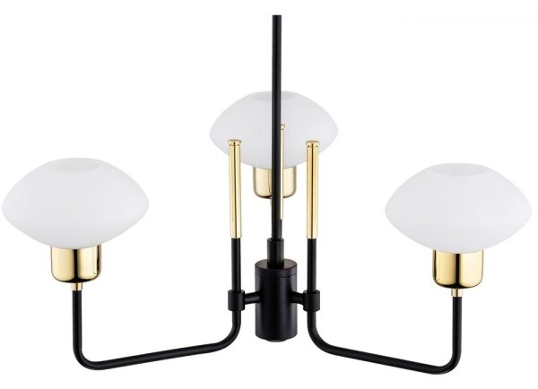 Argon 6166 - Lustr RAVELLO 3xE14/15W/230V negru/auriu pe tijă