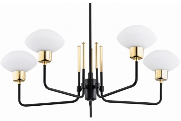 Argon 2128 - Lustr RAVELLO 5xE14/15W/230V negru/auriu pe tijă