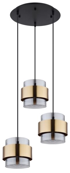 Lustră pe cablu MILEY 3xE27/60W/230V neagră/alamă Globo 15560-3H