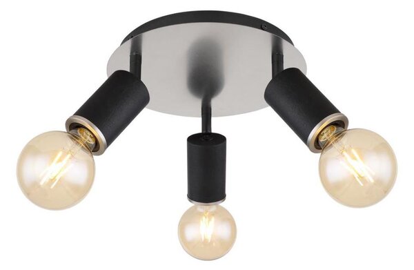 Spot JOSEBA 3xE27/60W/230V lemn negru Globo 54032-3B