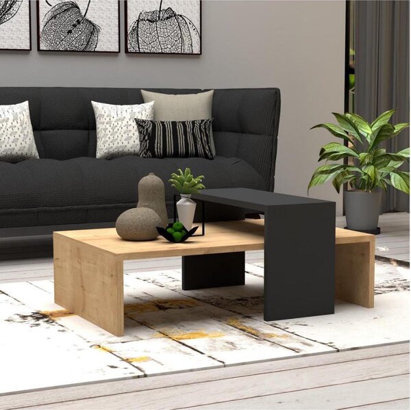 Măsuță de cafea GLOW 31,8x80 cm bej/antracit