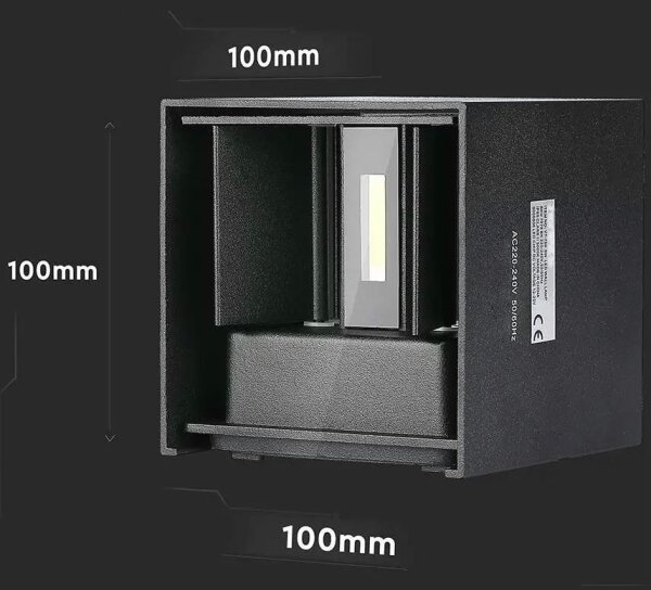 Aplică LED de exterior LED/5W/230V 3000K IP65 neagră