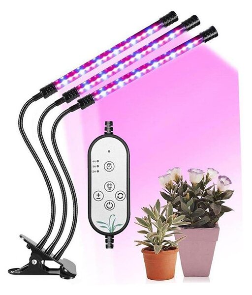 Lampă LED reglabilă cu clemă pentru plante LED/12W/5V