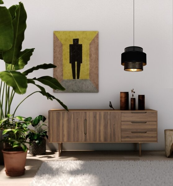 Lustră pe cablu NESS 1xE27/60W/230V neagră