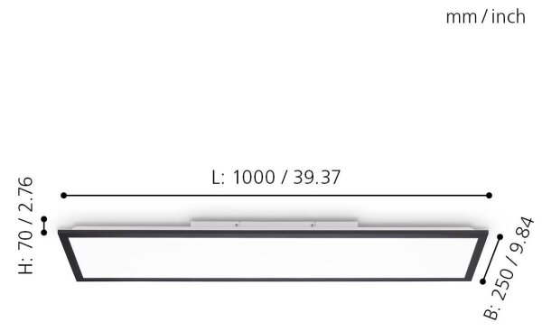 Panou LED dimabil Eglo 75565 BOTAZZO LED/25W/230V 2700-5000K + telecomandă