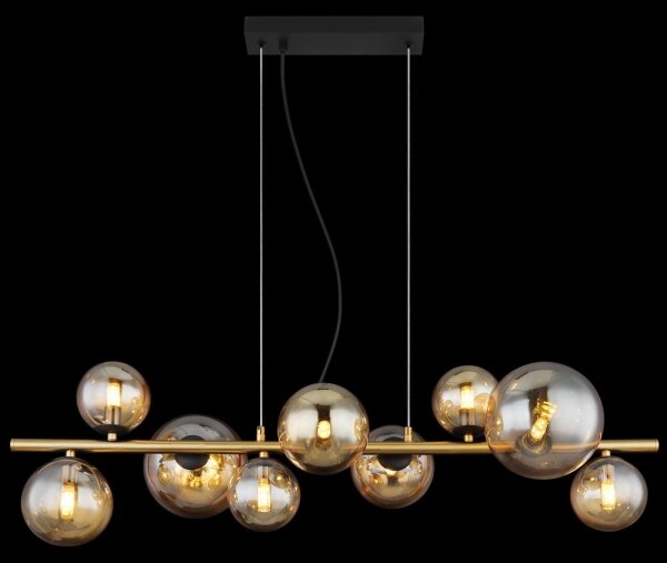 Lustră LED pe tijă RIHA 9xG9/3W/230V alamă Globo 56135-9H