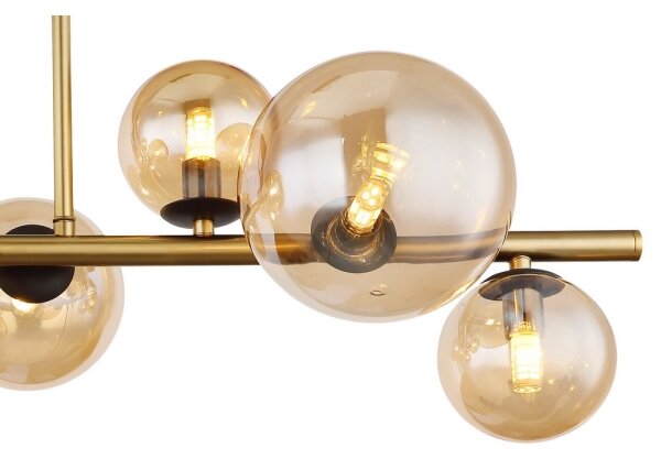 Lustră LED pe tijă RIHA 9xG9/3W/230V alamă Globo 56135-9D