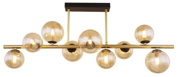 Lustră LED pe tijă RIHA 9xG9/3W/230V alamă Globo 56135-9D