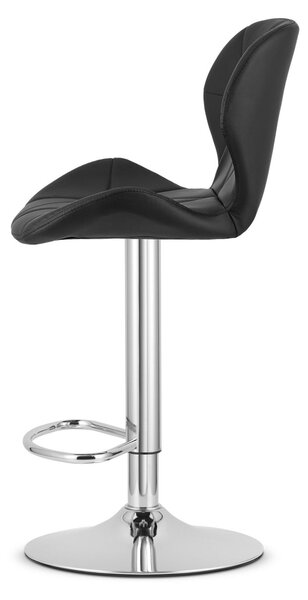 Scaun de bar negru WEST din piele ecologica