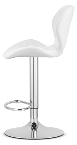 Scaun de bar alb WEST din piele ecologica