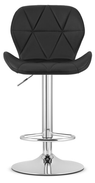 Scaun de bar negru WEST din piele ecologica
