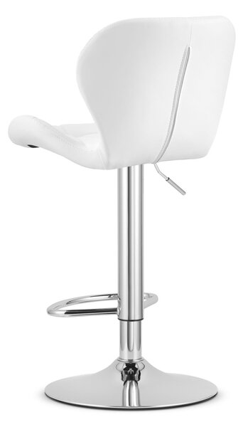 Scaun de bar alb WEST din piele ecologica