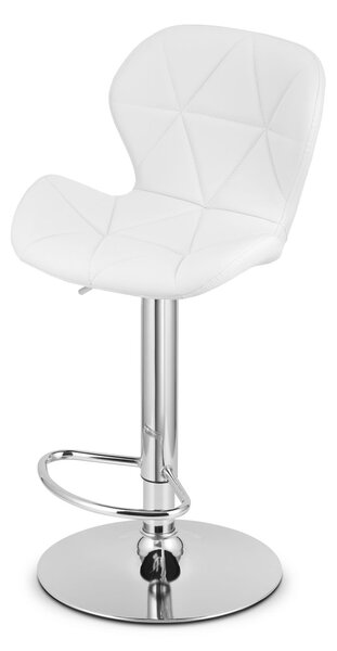 Scaun de bar alb WEST din piele ecologica