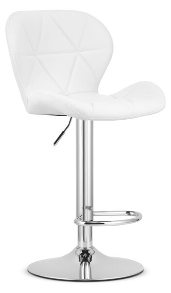 Scaun de bar alb WEST din piele ecologica