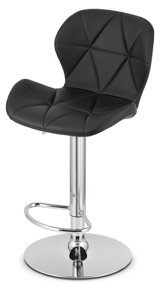 Scaun de bar negru WEST din piele ecologica