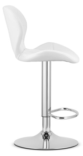 Scaun de bar alb WEST din piele ecologica