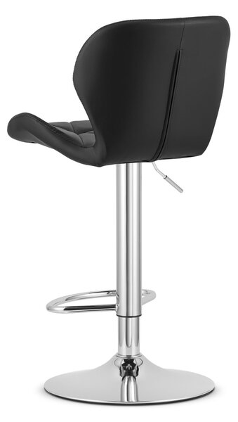 Scaun de bar negru WEST din piele ecologica