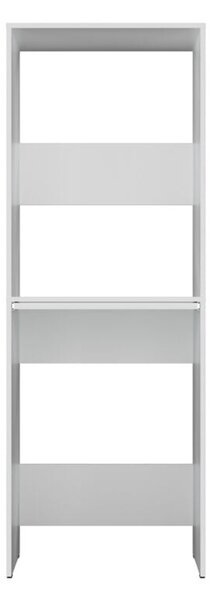 Dulap Baie Adore pentru Masina de Spalat si Uscator cu Blat Glisant, Alb, 65x182x67 cm
