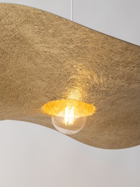 Lustră pe cablu KAPELLO 1xE27/60W/230V d. 55 cm albă/aurie