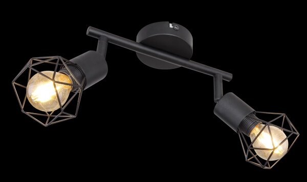 Spot LED XARA 2xE14/6W/230V negru Globo