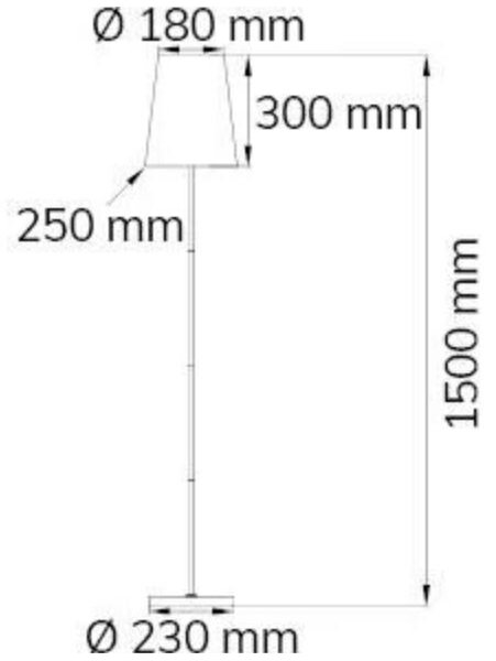 Lampadar FYNN 1xE27/60W/230V alb Wofi 3329.01.06.6000