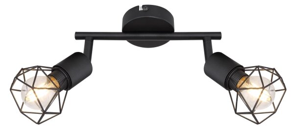 Spot LED XARA 2xE14/6W/230V negru Globo