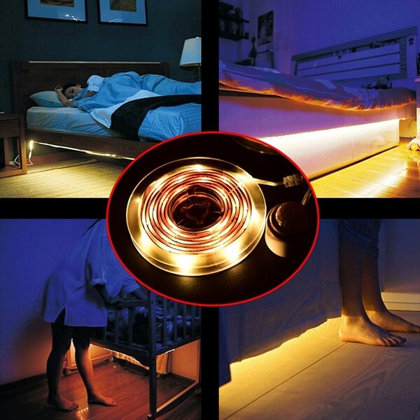 Bandă LED cu senzor Solight WM56 4xAAA 3000K 1m