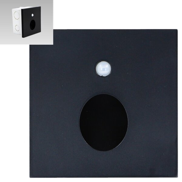 Emithor 70436 - LED lampă scară cu senzor OLIVE LED/1W/230V negru