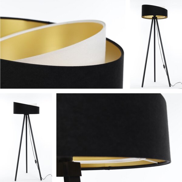 Lampă de podea GALAXY 1xE27/60W/230V negru/alb/wenge