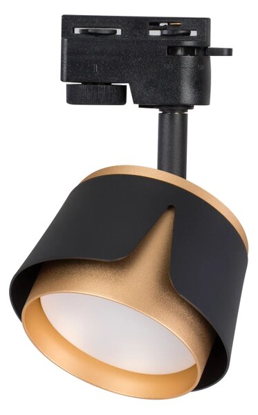 Reflector LED pentru interior, montare pe sina monofazata, 35W, IP20, negru mat si auriu