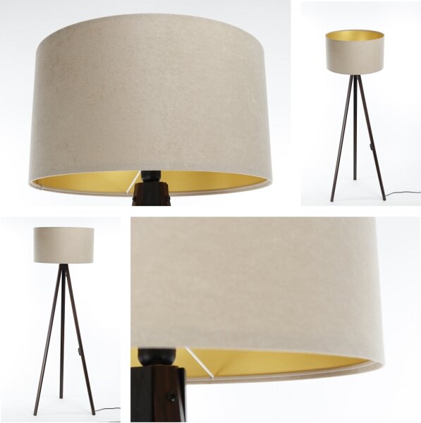 Lampă de podea STANDART 1xE27/60W/230V bej/wenge