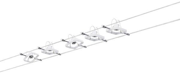 Paulmann 94134 - Set 5x GU5.3/10W, sistem complet pe cablu MAC, 230V, alb