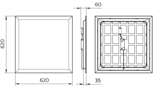 Philips - Panou LED încastrat PROJECTLINE LED/36W/230V 62x62 cm