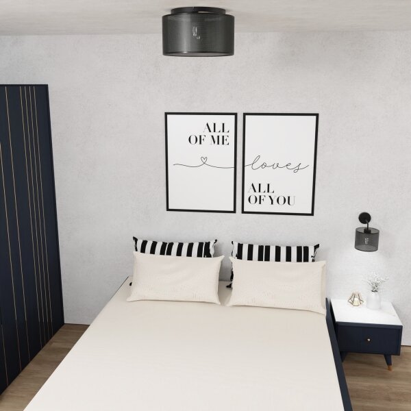 Lustră aplicată LOFT SHADE 3xE27/60W/230V neagră