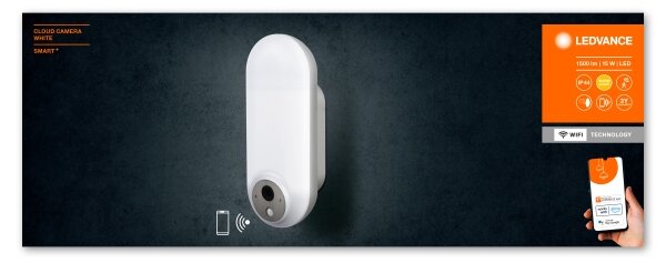 Aplică LED RGB de exterior cu senzor și cameră Ledvance LED/15W/230V Wi-Fi IP44