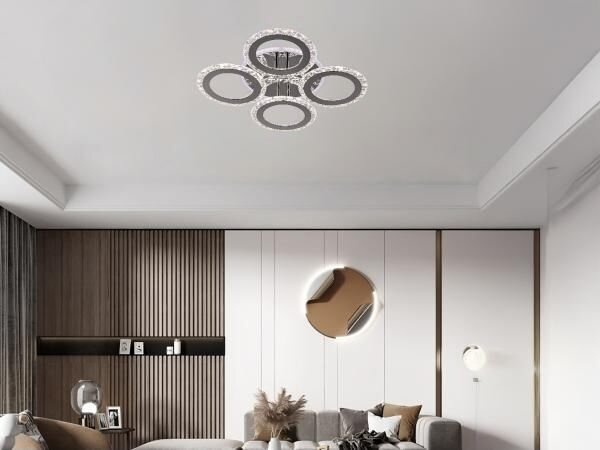 Lustră LED RGB aplicată dimabilă LED/55W/230V 3000-6500K + telecomandă