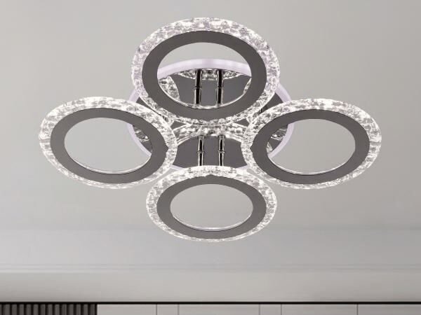 Lustră LED RGB aplicată dimabilă LED/55W/230V 3000-6500K + telecomandă