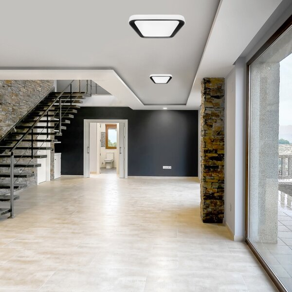 Plafonier LED dimabil QUADRO 38W 230V 3000-6000K alb/negru + DO