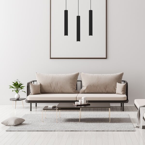 Lustră pe cablu HUDSON 3xGU10/8W/230V neagră