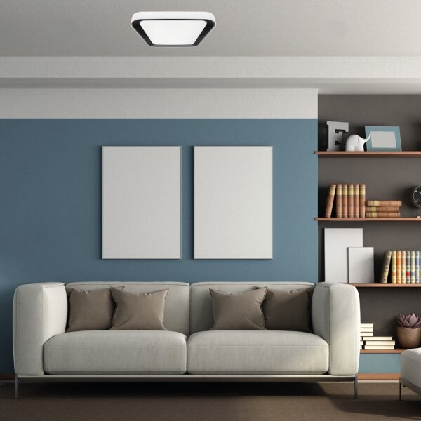 Plafonier LED dimabil QUADRO 38W 230V 3000-6000K alb/negru + DO