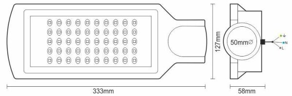 LED Iluminat stradal LED/50W/170-400V IP65