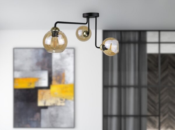 Lustră aplicată MONDE GOLD 3xE27/60W/230V