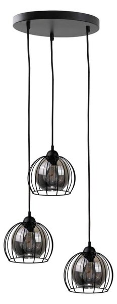 Lustră pe cablu SOLO BLACK 3xE27/60W/230V d. 30 cm
