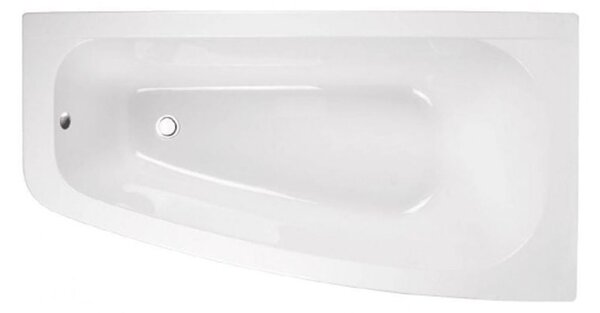 Besco Luna cadă de colț 150x80 cm partea dreaptă alb #WAL-150-NP