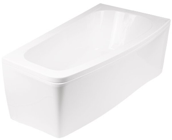 Besco Luna cadă de colț 150x80 cm partea dreaptă alb #WAL-150-NP
