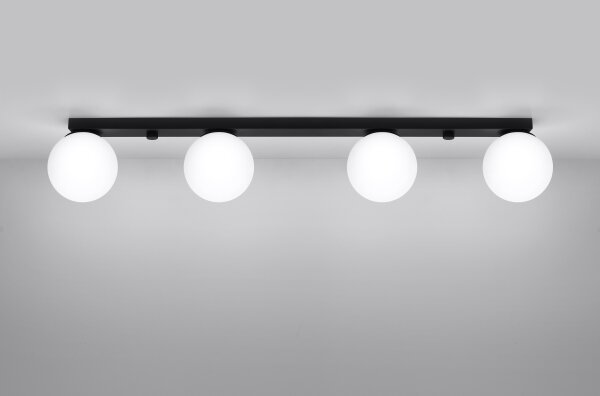 Plafonieră YOLI 4xG9/12W/230V neagră Sollux SL.1154