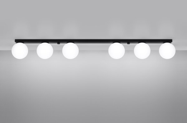 Plafonieră YOLI 6xG9/12W/230V neagră Sollux SL.1155