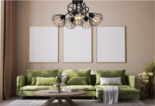 Lustră aplicată CEED 5xE27/60W/230V