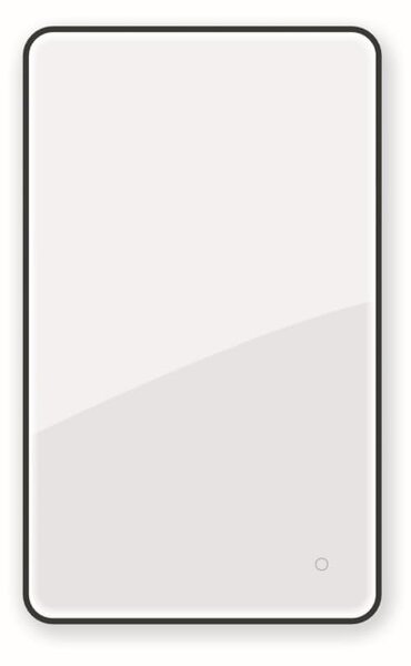Oltens Nordlis oglindă 60x100 cm dreptunghiular cu iluminare cu covoraș de încălzire negru 64117300